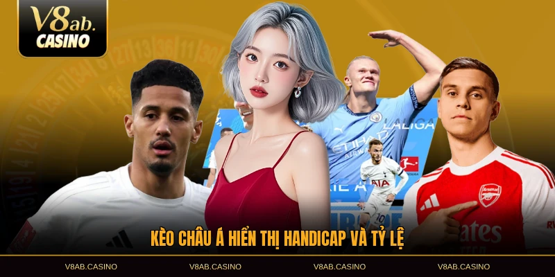 Kèo châu Á hiển thị handicap và tỷ lệ